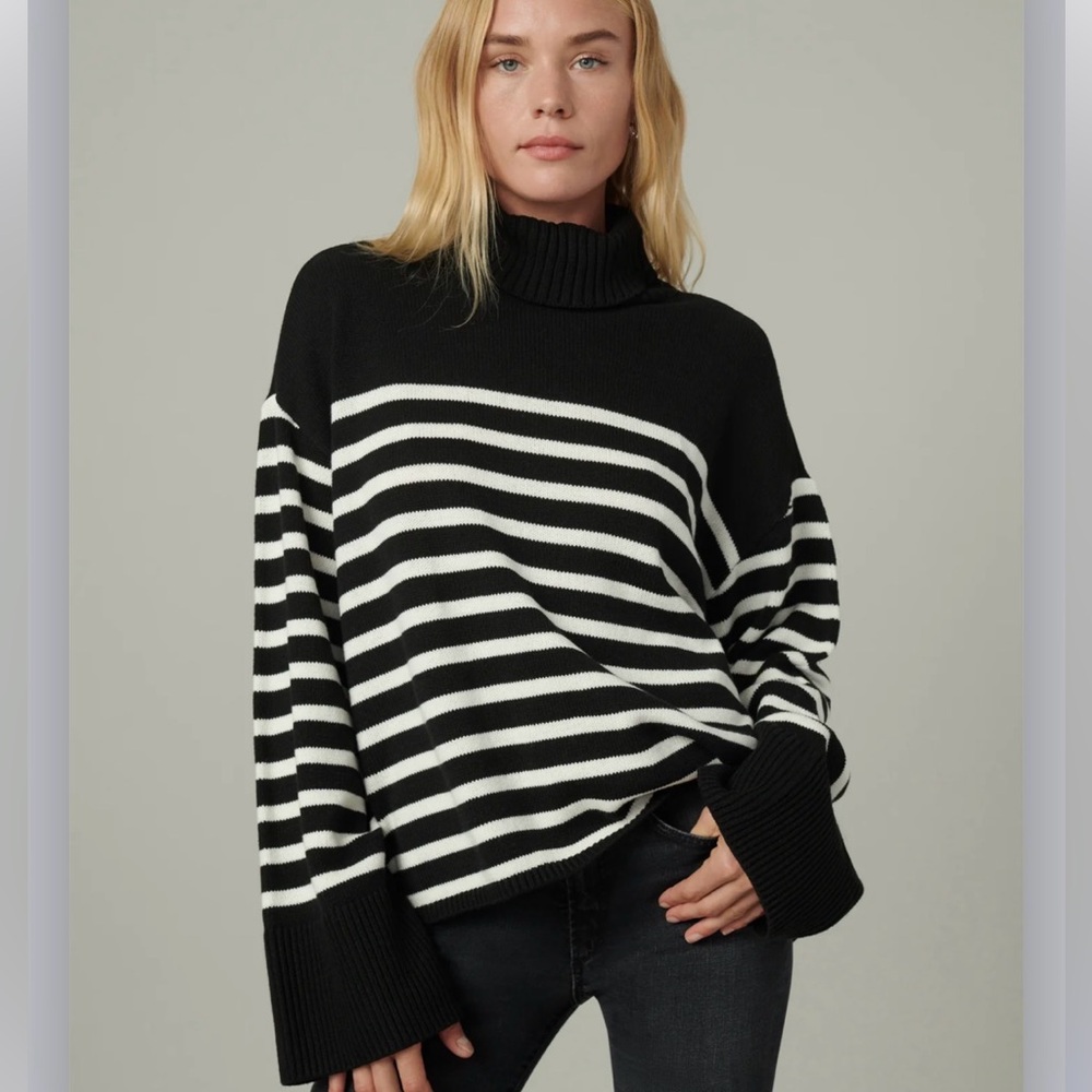 Striped Mockneck Sweater